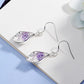 1Pair Purple Crystal Drop Earring Women Jewelry Mom Gift Everyday Wear Earrings