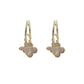 Double Layer Mother-of-pearl Flower Earrings Female Temperament