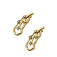 Feather Design Stud Earrings Women Fashionable Luxurious Earrings Jewelry