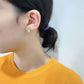 Grey Geometric Stud Earrings Women Fashionable Luxurious Earrings Jewelry