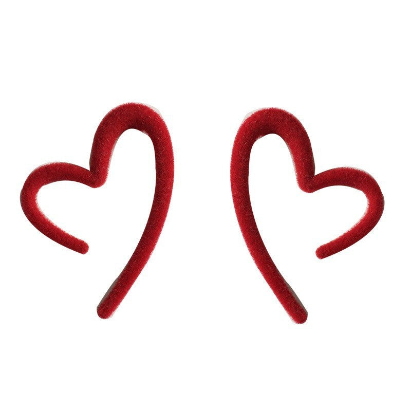 Open Heart Jewelry Stud Earrings Modern Fashion Women Earrings Piercing Studs