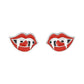 Lips Teeth Stud Earrings for Women Girls Fashion Earrings Piercing Jewelry