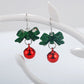 Green Christmas Ball Drop Earring Women Jewelry Mom Gift Everyday Wear Earrings