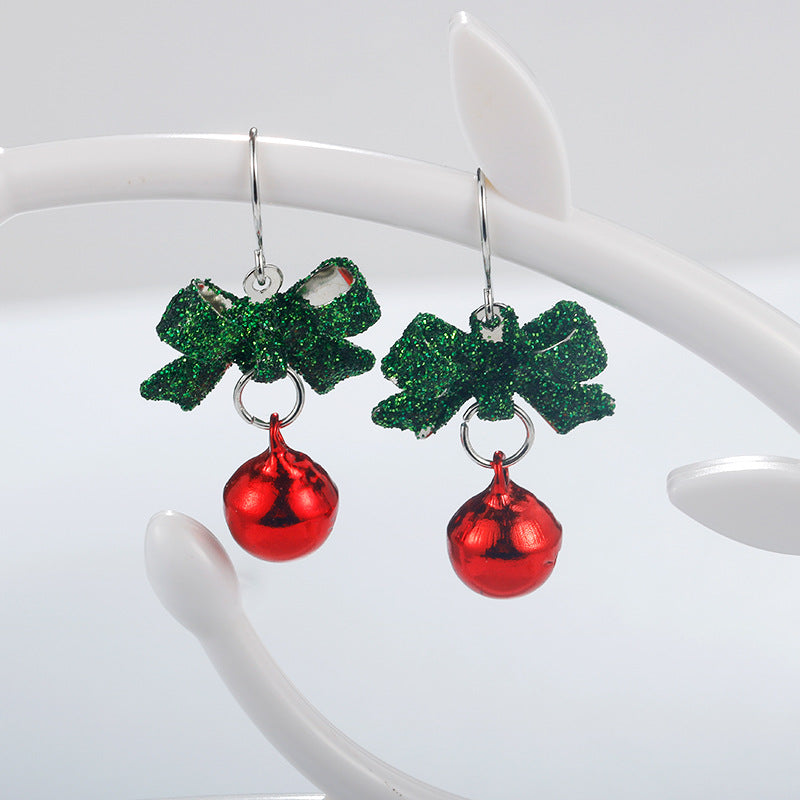 Green Christmas Ball Drop Earring Women Jewelry Mom Gift Everyday Wear Earrings