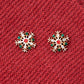 Colorful Snowflake Stud Earrings Female Girl Fashion Earrings Birthday Holiday