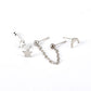 Moon Star Chain Ear Stud Earrings Dangle Women Fashion Jewelry Gift for Her