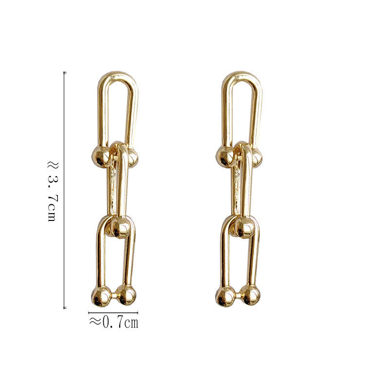 Chain Pattern Dangle Earrings Special Gift for Women Girl Fashion Jewelry