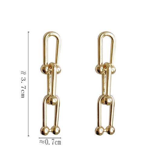 Chain Pattern Dangle Earrings Special Gift for Women Girl Fashion Jewelry