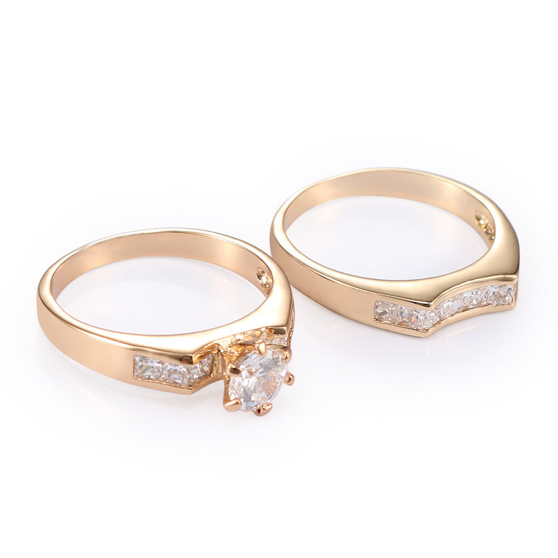 European And American Fashion Diamond-studded Titanium Steel Ring