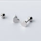 Silver Heart Stud Earring Women Fashion Shape Jewelry Gift Accessory Girls Modern Studs Earrings