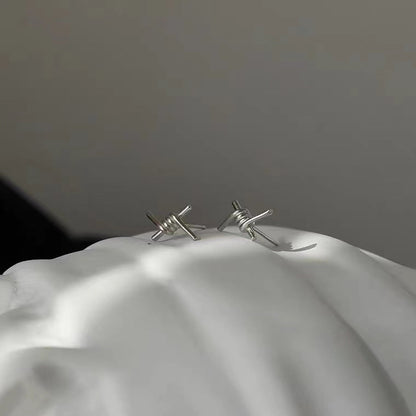 Metal Spring Stud Earrings Women Jewelry Mom Gift Everyday Wear Earrings