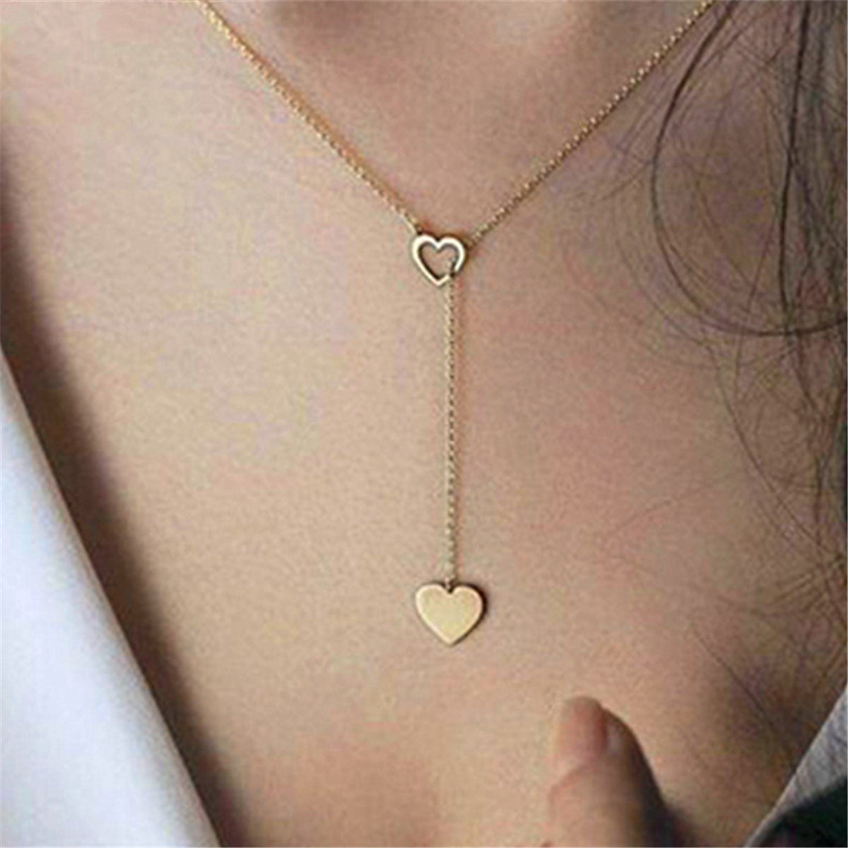 Simple Handmade Copper Love Temperament Pendant Adjustable Fashion Necklace