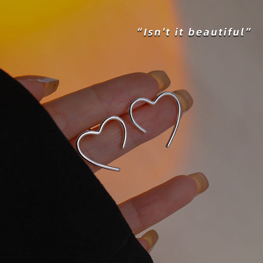 Heart-shaped Open Heart Stud Earrings Dangle Women Fashion Jewelry Jewellery