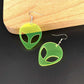 Green Alien Dangle Earrings Jewelry Accessories Girls Fashion Accessory
