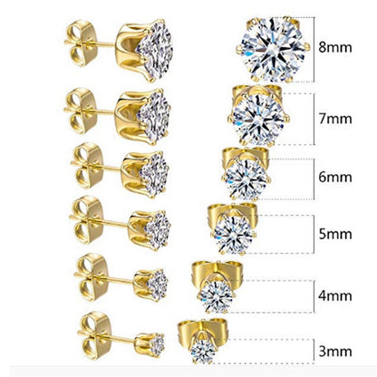 European And American Popular Crystal Zircon Earrings