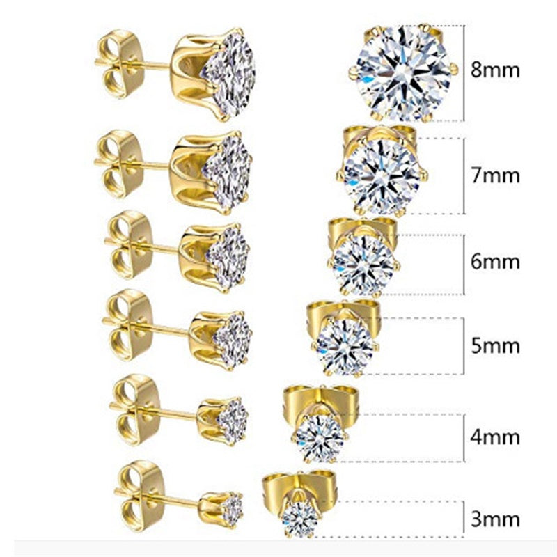 European And American Popular Crystal Zircon Earrings