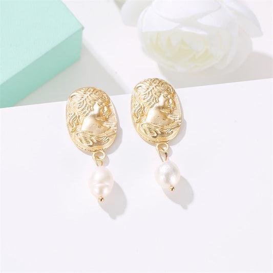 Ancient Textured Drop Earrings Cute Dangle Earrings Women Jewelry Gift for Her