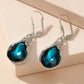 Deep Ocean Blue Drop Ear Dangle Fashion Earrings for Women Party Jewelry Gift