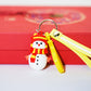 Santa Claus Elk Snowman Christmas Tree Key Pendant