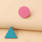 Triangle Circle Stud Earrings Women Charm Stud Jewelry Birthday Holiday Gifts
