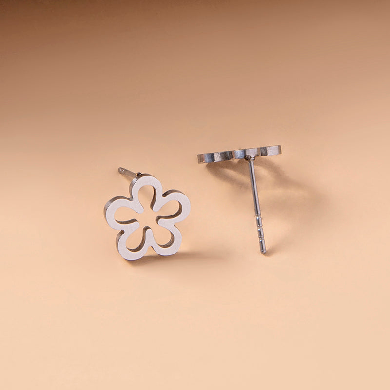 Mini Cartoon Flower Ear Stud Fashion Earrings for Women Party Jewelry Gift