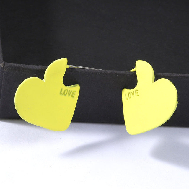 Jewelry Simple And Cute Love Stud Earrings