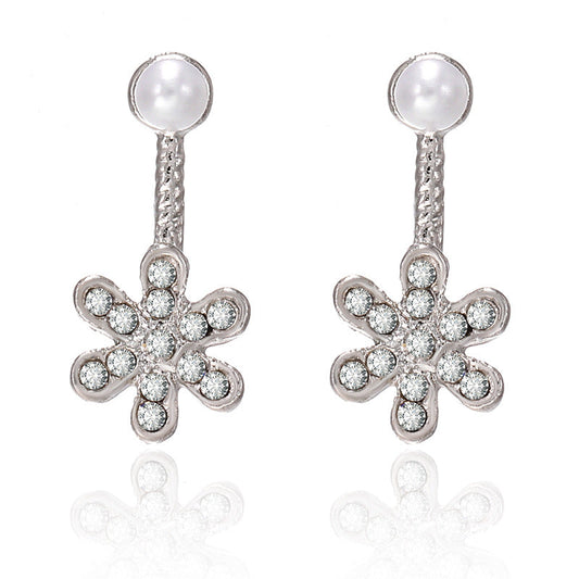 Cute Snowflake Stud Earrings Female Girl Fashion Earrings Birthday Holiday Gifts