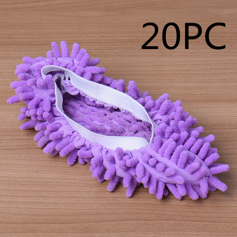 2pcs Set Multifunctional Chenille Micro Fiber Slipper Shoe Covers Clean Slippers Lazy Drag Shoe Mop Caps Household CleanTools