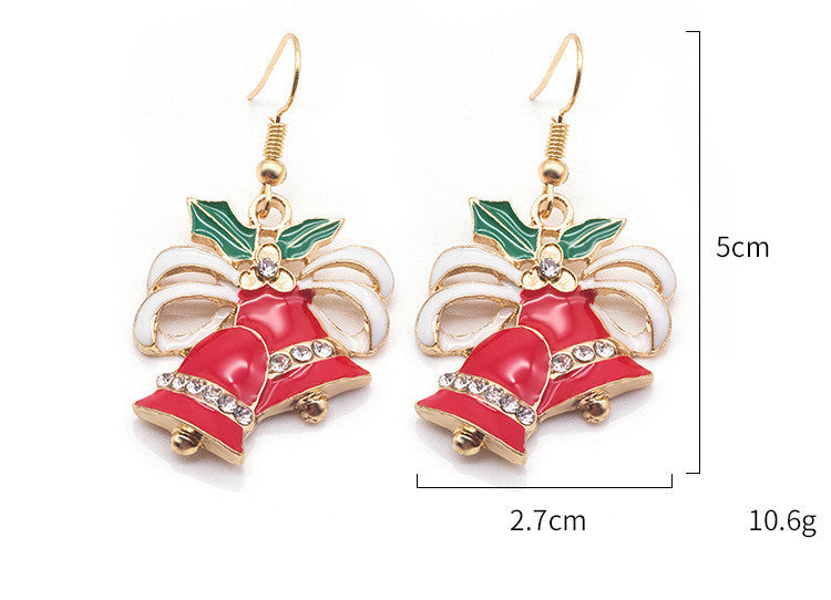 Christmas  Cartoon Dripping Oil Color Earrings