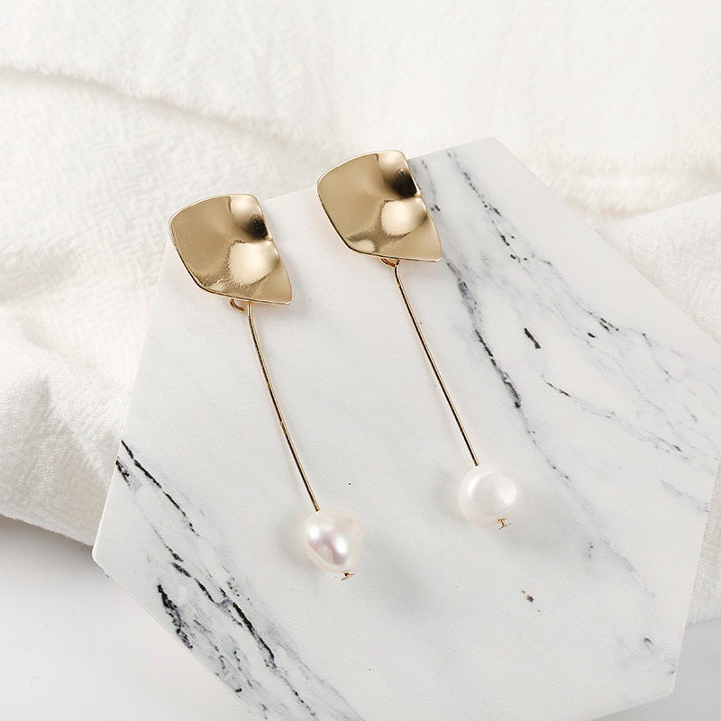 Metallic Piece Ear Drop Earrings Dangle Women Fashion Jewelry Gift for Her