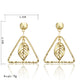Leaf in Triangle Dangle Earrings Special Gift for Women Girl Fashion Jewelry