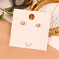 Open Circle Pearl Stud Earrings Fashion Jewelry for Girls Women Gift Accessories