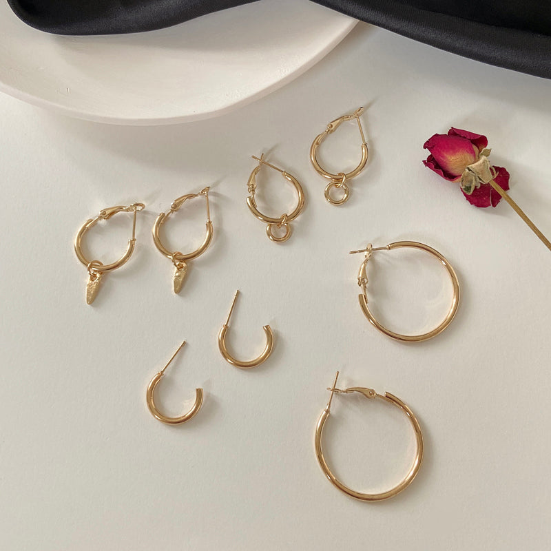 4 Pairs Minimalistic Hoop Earrings Dangle Women Fashion Jewelry Gift for Her