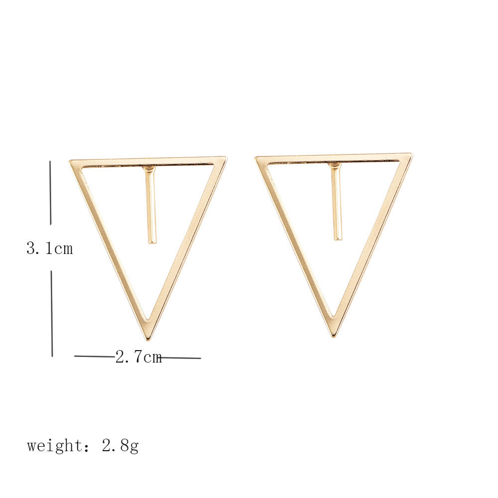 Triangle Stud Earrings Women Fashion Shape Jewelry Gift Accessory Girls Modern Studs Earring