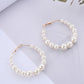 Faux Pearl Beads Hoop Earrings Cute Summer Earring Jewelry Gift for Her
