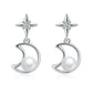 Faux Pearl Moon Star Dangle Earring Exquisite Fashion Stud Earrings For Women