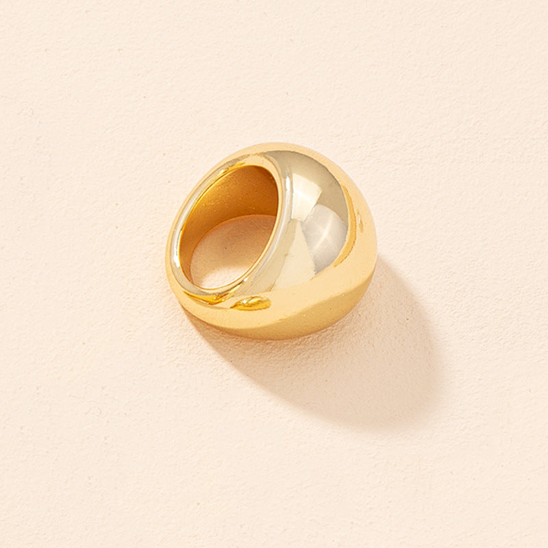 Fashion Temperament Wide Face Ring Female Ins Style