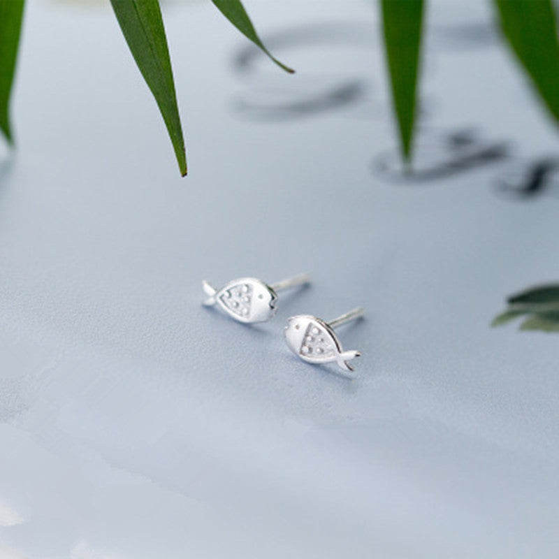 Fish Stud Earrings Women Jewelry Mom Gift Everyday Wear Earrings