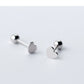 Silver Heart Stud Earring Women Fashion Shape Jewelry Gift Accessory Girls Modern Studs Earrings