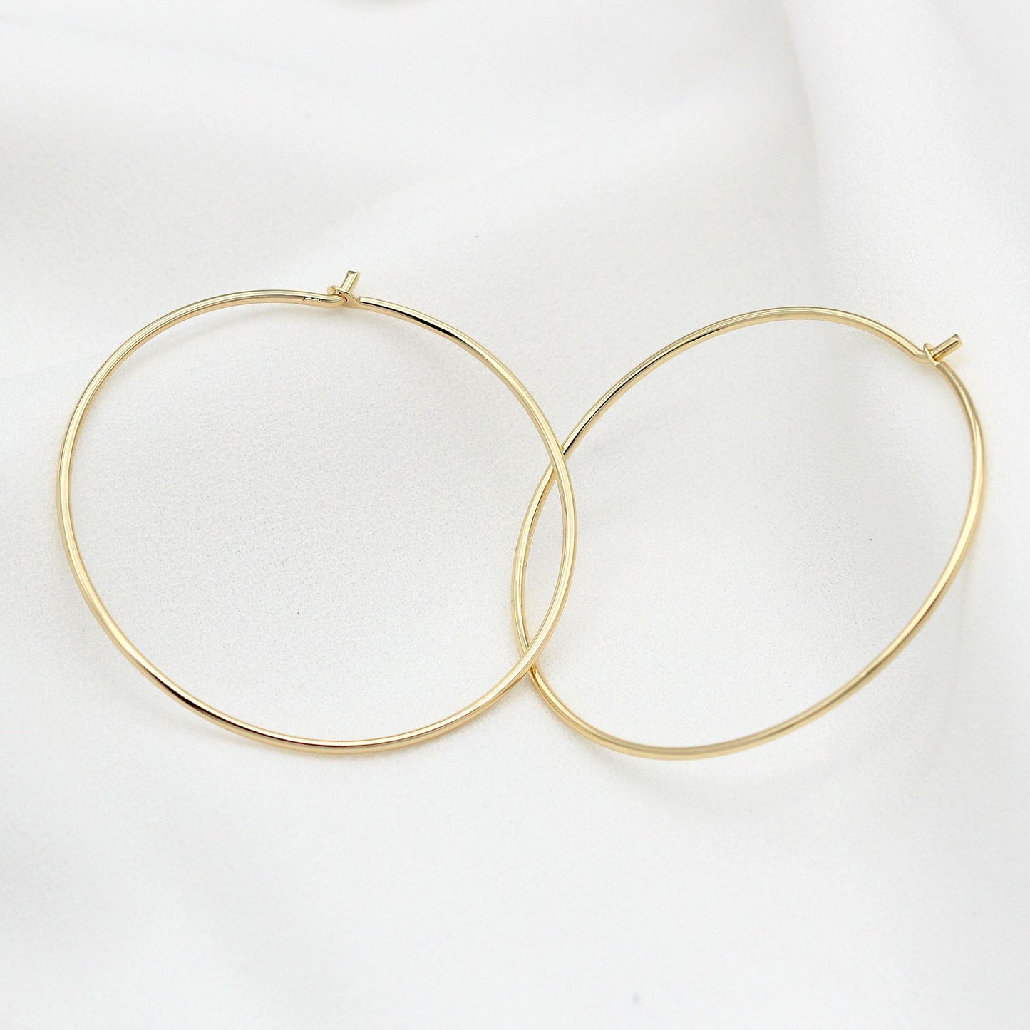 Diy Earrings Accessories Gold-plated Copper Circle Pendant