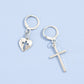 Heart Cross Drop Ear Dangle Fashion Earrings for Women Party Jewelry Gift