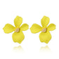 Sweet Flower Earrings Women Four Petal Stereo Leaf Stud Earring Modern Jewelry Girl Accessory