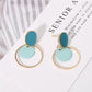 Mint Blue Geometric Jewelry Fashion Dangle Earrings for Girls Party Birthday Gift