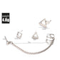 4pc Set Geometric Ear Cuff Stud Earrings for Women Girls Fashion Earrings