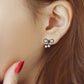 Faux Pearl Bow Ear Stud Earrings Dangle Women Fashion Jewelry Gift for Her
