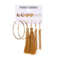 6pairs Tassel Hoop Stud Earrings Fashion Women Female Earrings Piercing Jewelry