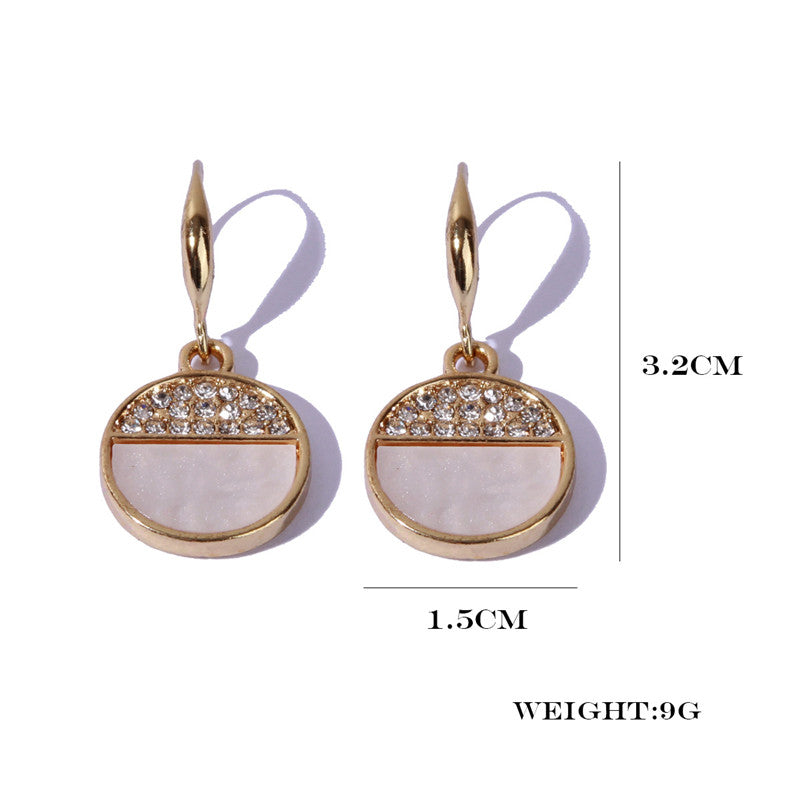 Creative Round Ear Drop Earrings Dangle Women Fashion Jewelry Gift for Her