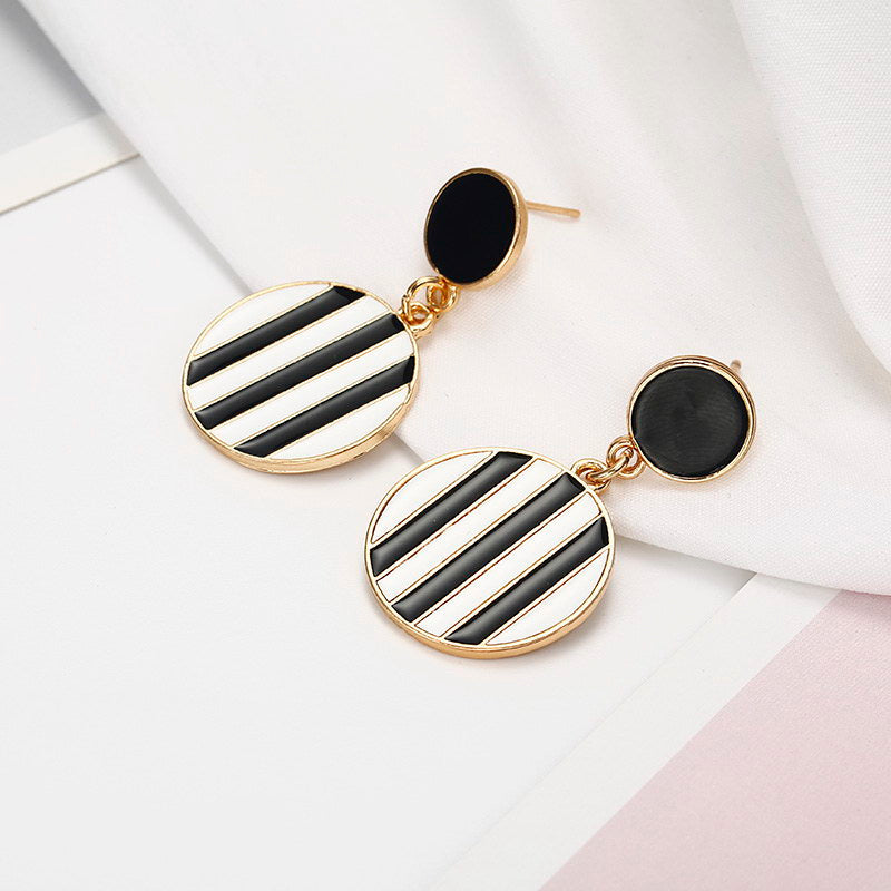 Stripes Geometric Dangle Earrings Special Gift for Women Girl Fashion Jewelry