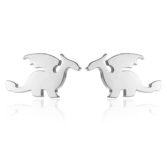 Dragon Stud Earrings Small Cute Earing Jewelry Stainless Steel Cartoon Studs Gifts Fashion Party Accessories