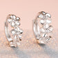 1Pair Flowers Hoop Earrings Women Jewelry Mom Gift Everyday Wear Earrings